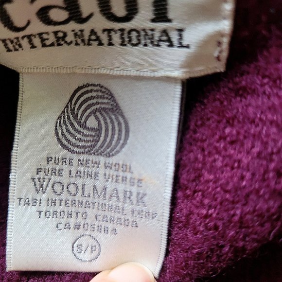 Vintage Pure Wool Plum Tabi Zip Jacket/Coat, sz Small/Medium - Picture 4 of 14